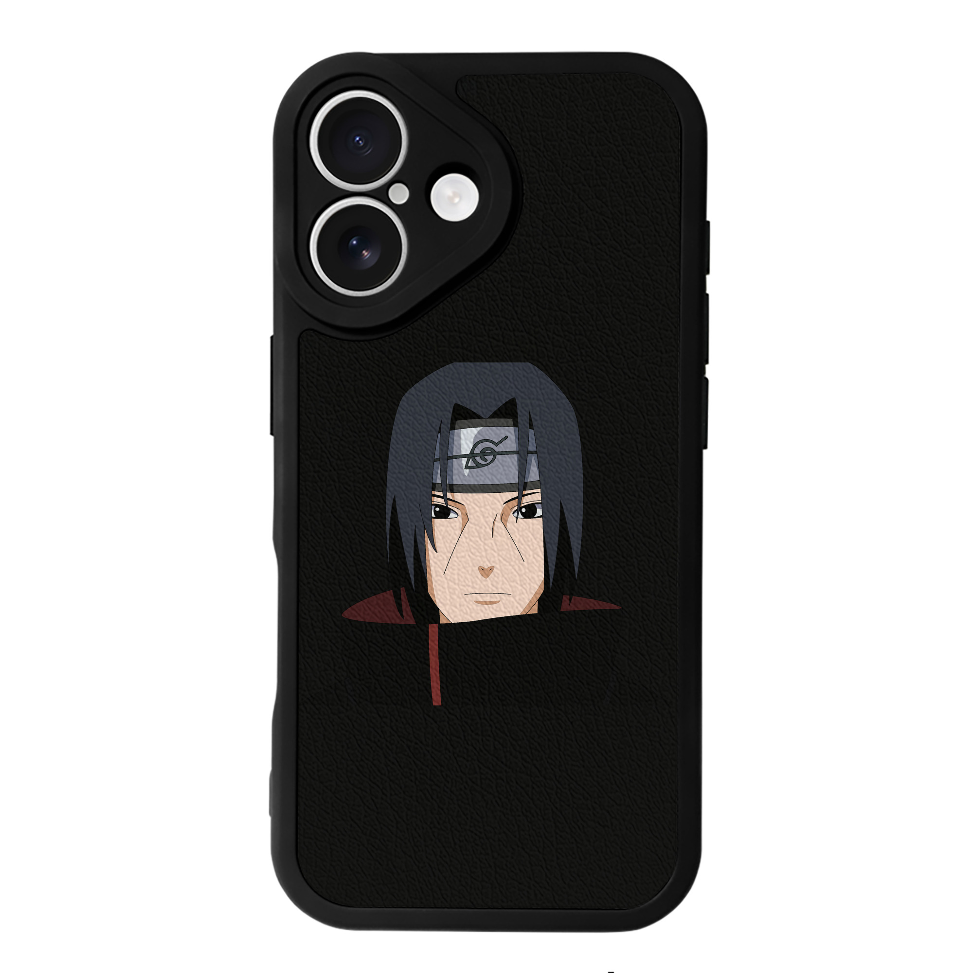 （画像用） NARUTO -ナルト- うちは イタチ Uchiha Itachi 【iPhone 16シリーズ対応】シリコンスマホケース（レザー調） 材質：シリコン